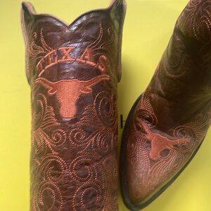 EUC Texas Longhorns Leather Game Day Boots, Sz 7.5